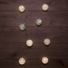 Тайские фонарики «Вельвет» 3,5 м, прозрачный ПВХ, 20 LED, теплый белый, питание 2 х АА (батарейки не в комплекте) | 303-087 | NEON-NIGHT