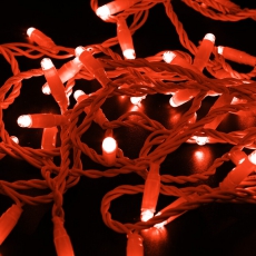 Гирлянда Нить 10м, постоянное свечение, белый ПВХ, 24В, цвет: Красный | 305-132 | NEON-NIGHT