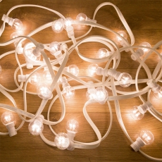 Гирлянда LED Galaxy Bulb String 10м, белый КАУЧУК, 30 ламп*6 LED БЕЛЫЕ, влагостойкая IP65 | 331-305 | NEON-NIGHT