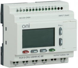 Логическое реле PLR-S. CPU1004(R) 220В AC с экраном ONI | PLR-S-CPU-1004R-AC-BE | ONI