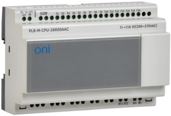 Микро ПЛК PLR-M. CPU DI16(230В АС) 12-24В DC ONI | PLR-M-CPU-26R00AAC | ONI