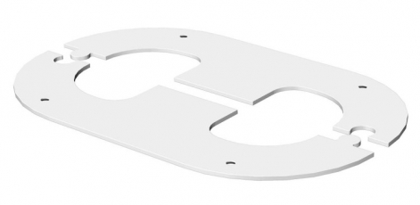 Рамка электромонтажной колонны ISS (сталь,белый) (WAG70140TRW) | 6290200 | OBO Bettermann