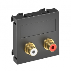 Мультимедийная рамка Audio-Cinch Modul45 (черный) (MTG-2R L SWGR1) | 6105045 | OBO Bettermann