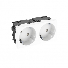 Розетка двойная 33° Modul45connect, 250 В, 16A (белый) (STD-D3C RW2) | 6120482 | OBO Bettermann