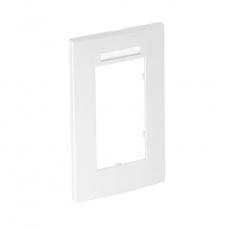 Рамка двойная Modul45 (с полем д/маркировки,вертик.,84x140 мм,белый) (AR45-BSF2 RW) | 6119362 | OBO Bettermann