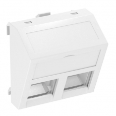 Корпус компьютерной розетки Modul45 тип C (наклонный) 45x45 мм (белый) (DTS-02C RW1) | 6119286 | OBO Bettermann