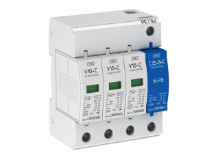 Устройства защиты от импульсных перенапряжений УЗИП для силовых сетей 3+NPE (Класс II+III), 320 В (V10-C 3+NPE-320) | 5094924 | OBO Bettermann