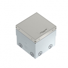 Лючок UDHOME2 GVV укомплект 2 розетки 2К+З (крышка без выемки) 140х140х100–135 мм (нерж. сталь) | 7368326 | OBO Bettermann