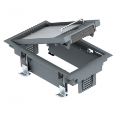 Лючок GES2DB (фальш-пол) 3xModul45 (полиамид,серый) (GES2 DB 7011) | 7405100 | OBO Bettermann