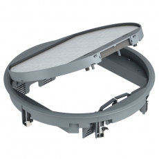 Лючок GESR9-2U (универсальный) 12xModul45 (полиамид,серый) (GESR9-2U12T 7011) | 7405465 | OBO Bettermann