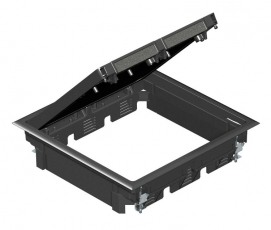 Лючок GES9 U (универсальный) 12xModul45 (полиамид,черный) (GES9 10U 9011) | 7405072 | OBO Bettermann