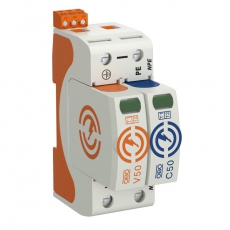 Устройства защиты от импульсных перенапряжений УЗИП для силовых сетей 1+NPE (Класс I+II), 150В (V50-1+NPE+FS-150) | 5093460 | OBO Bettermann