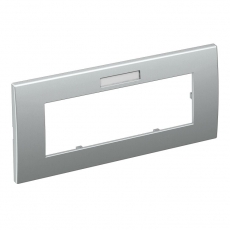 Рамка тройная Modul45 (с полем д/маркировки.,горизонт.,84x185 мм,серебристый) (AR45-BF3 AL) | 6119386 | OBO Bettermann