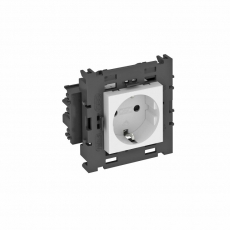 Розетка одинарная 0° Modul45connect с з/к, 250 В, 16A (белый) (STD-D0C8 RW1) | 6120412 | OBO Bettermann