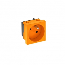 Розетка одинарная 33° франц. стандарт, 250 В, 16A (оранжевый) (STD-F3 ROR1) | 6120224 | OBO Bettermann
