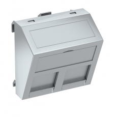 Корпус компьютерной розетки Modul45 тип C (наклонный) 45x45 мм (серебристый) (DTS-2C AL1) | 6119254 | OBO Bettermann