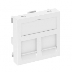 Корпус компьютерной розетки Modul45 тип OBO (прямой) 45x45 мм (белый) (DTG-2RM RW1) | 6119292 | OBO Bettermann