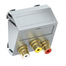 Мультимедийная рамка Audio-Video Modul45 (серебристый) (MTS-12R F AL1) | 6105204 | OBO Bettermann