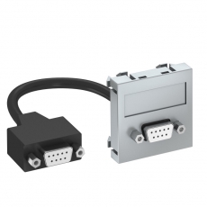 Мультимедийная рамка D-Sub9 Modul45 (серебристый) (MTG-DB9 F AL1) | 6104688 | OBO Bettermann