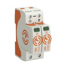 Устройства защиты от импульсных перенапряжений УЗИП для силовых сетей 2 пол. (Класс II), 150 В (V20-2-150) | 5095152 | OBO Bettermann