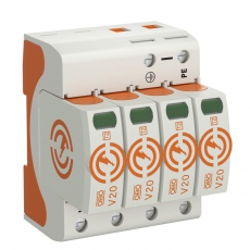 Устройства защиты от импульсных перенапряжений УЗИП для силовых сетей 4 пол. (Класс II), 280 В (V20-4-280) | 5095164 | OBO Bettermann