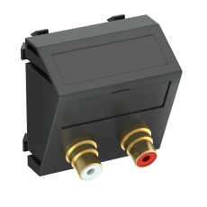 Мультимедийная рамка Audio-Cinch Modul45 (черный) (MTS-2R L SWGR1) | 6105057 | OBO Bettermann