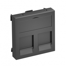 Корпус компьютерной розетки Modul45 тип PA (прямой) 45x45 мм (черный) (DTG-2PA SWGR1) | 6119228 | OBO Bettermann