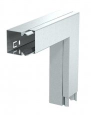 Плоский угол с крышкой кабельного канала LKM 40x40 мм (сталь) (LKM F40040FS) | 6247490 | OBO Bettermann