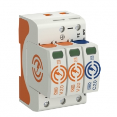 Устройства защиты от импульсных перенапряжений УЗИП для силовых сетей 2+NPE (Класс II), 280 В (V20-2+NPE-280) | 5095252 | OBO Bettermann