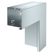 Плоский угол с крышкой кабельного канала LKM 220x220 мм (сталь) (LKM F80080FS) | 6248328 | OBO Bettermann