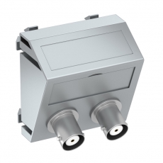 Мультимедийная рамка Audio-BNC Modul45 (серебристый) (MTS-2BC F AL1) | 6105108 | OBO Bettermann