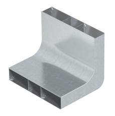 Вертикальный угол 90° кабельного канала EUK 250x48/3 секц. (сталь) (KV3 25048) | 7400652 | OBO Bettermann