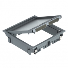 Лючок GES9 U (универсальный) 12xModul45 (полиамид,серый) (GES9 10U 7011) | 7405070 | OBO Bettermann