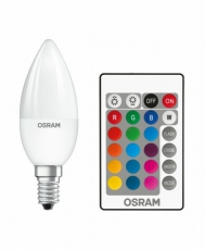 Лампа светодиодная LED Retrofit RGBW lamps with remote control 4,5 W/2700K E14 FR | 4058075430778 | OSRAM