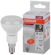 Лампа светодиодная LED Value R50 7W/830 230V E14 10X1      | 4058075581661 | OSRAM
