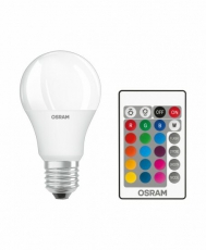 Лампа светодиодная LED Retrofit RGBW lamps with remote control 60 FR 9 W/2700K E27 | 4058075430754 | OSRAM
