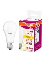 Лампа светодиодная LED SCLA150 14W/827 230VFR E2710X1RU OSRAM | 4058075056985 | LEDVANCE
