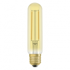 Лампа светодиодная филаментная Vintage 1906 LED CL Tubular FIL GOLD 20 non-dim 2 5W/824 E27 | 4058075808171 | Osram