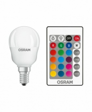 Лампа светодиодная LED Retrofit RGBW lamps with remote control 25 4,5 W/2700K E14 | 4058075430839 | OSRAM