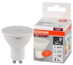 Лампа светодиодная LED Value PAR16 6W/865 230V GU10 10X1 | 4058075581500 | OSRAM