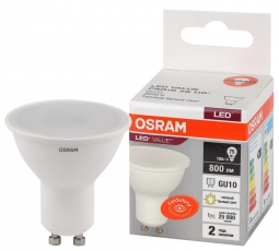 Лампа светодиодная LED Value PAR16 10W/830 230V GU10 10X1 | 4058075581722 | OSRAM