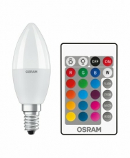 Лампа светодиодная LED Retrofit RGBW lamps with remote control 5,5 W/2700K E14 FR | 4058075430853 | OSRAM