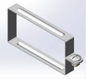 Хомут крышки лотка универсальный 600х65 (горячий цинк) | ХКУгц-600х65 | OSTEC