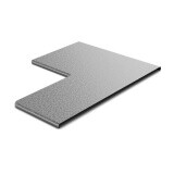 Крышка к переходу прямому правому 300х100, толщ. 0,7 мм, Сендзимир цинк | КРПП-300х100-0,7-СЦ | Ostec