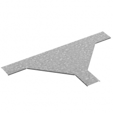 Крышка к тройнику для лестничного лотка ЛКР 400, толщ. 1,0 мм, гор. цинк | КТЛЛКР-400-1,0-ГЦ | Ostec