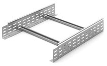 Лоток лестничный 500х100х6000х1,5мм, замковый, горячеоцинкованный | НЛОгц 500х100х6000 | OSTEC