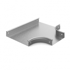 Переход Т-образный плавный 300х100х50, толщ. 0,7 мм, Сендзимир цинк | ПТП-300х100х50-0,7-СЦ | Ostec