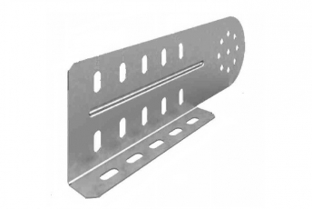 Соединитель универсальный шарнирный для лотка УЛ высотой 100 мм, толщ. 1,0 мм, Сендзимир цинк | СЛУШ-100-1,0-СЦ | OSTEC