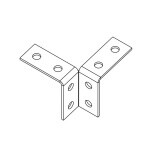 Пластина угловая 3Д (горячий цинк) | ПУЗДгц | Ostec