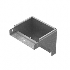 Поворот вертикальный вниз к лотку 300х50, толщ. 1,0 мм, Сендзимир цинк | ПВН-300х50-1,0-СЦ | Ostec